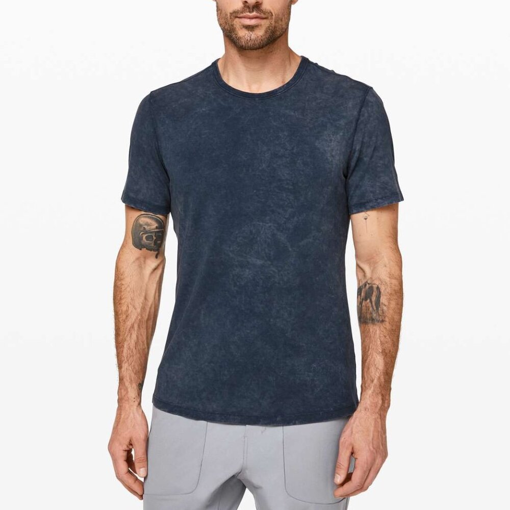 Lululemon 5 Year Basic Tee Cloudy Wash True Navy Athleisure Activewear Vitasea